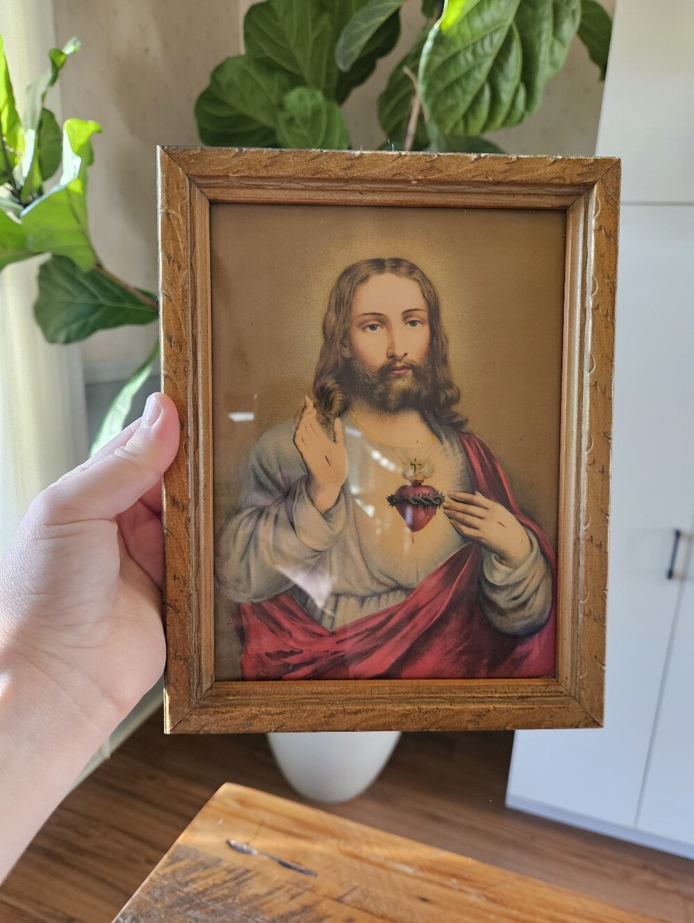 Vintage Sacred Heart of Jesus + Virgin Mary Prints